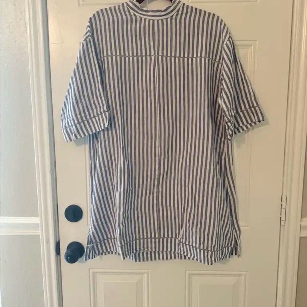 Woman’s Stripped Dress- Blue and White